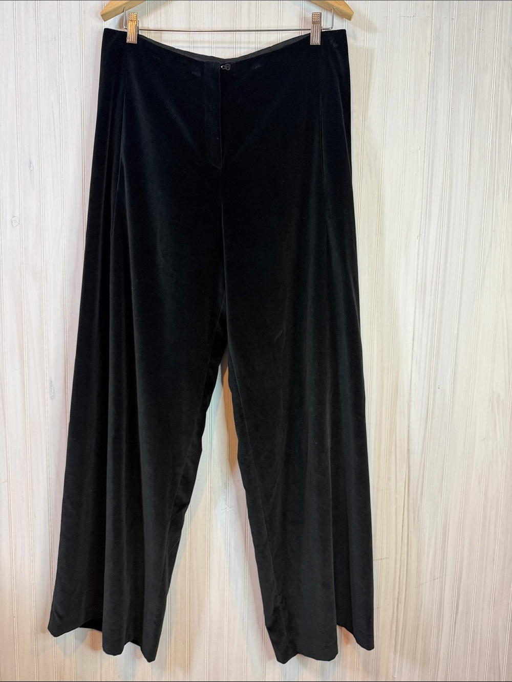 ANNETTE GOERTZ WIDE LEG VELVET PANTS 42  12